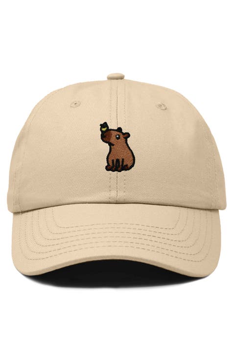 Capybara Embroidered Everyday Hat