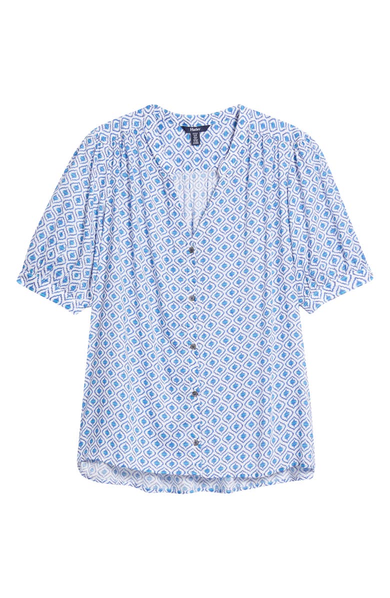 Hatley Painted Petals Ivy Modal Button-Up Top, Alternate, color, 