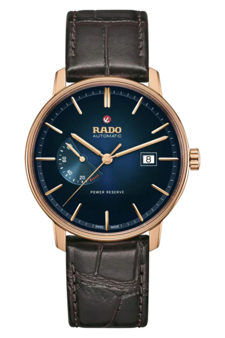 Coupole Automatic Power Reserve Bracelet Watch, 41mm, Main, color, BLUE