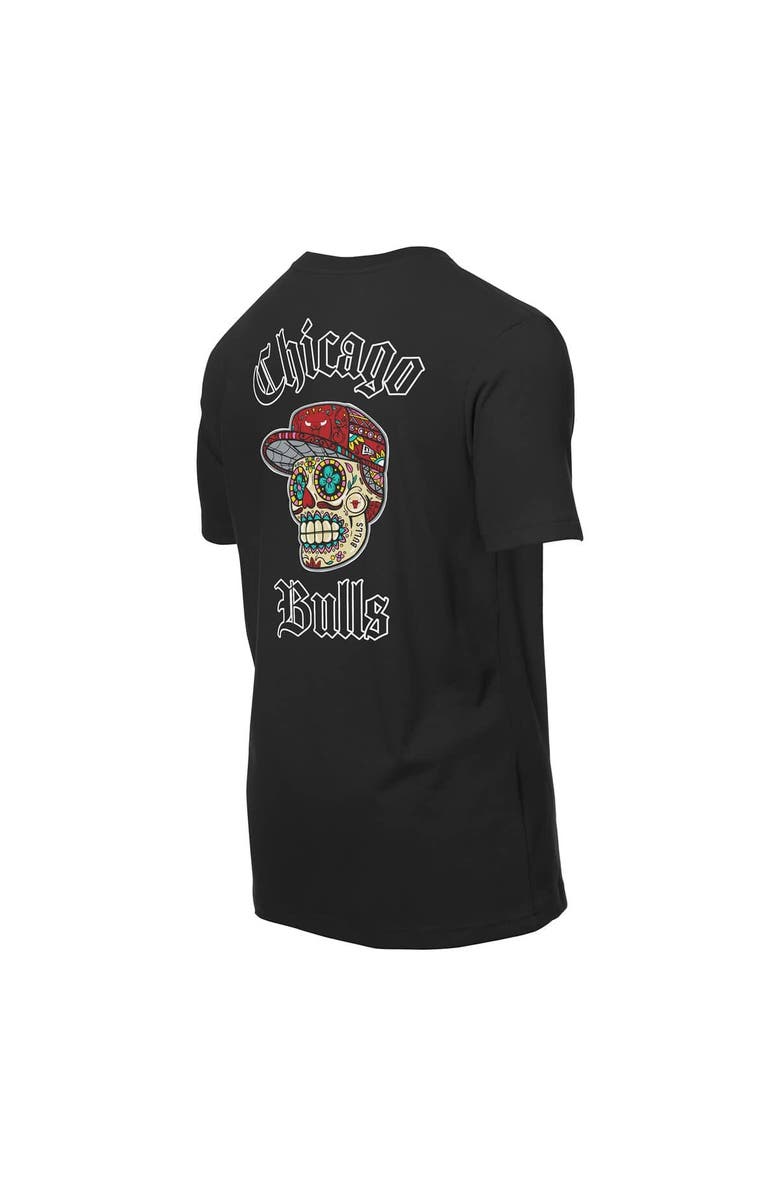 New Era Men's New Era Black Chicago Bulls Sugar Skulls T-Shirt, Alternate, color,