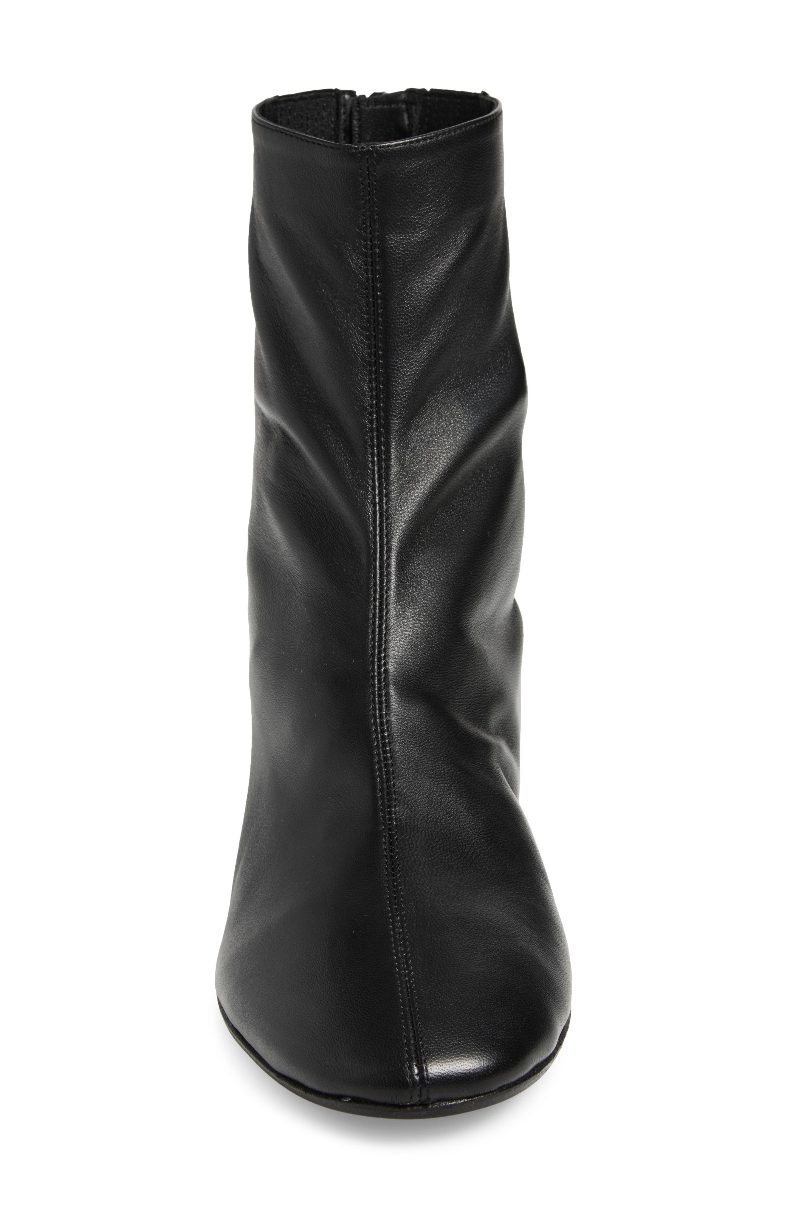Tres St Honore Leather Bootie, Alternate, color, BLACK