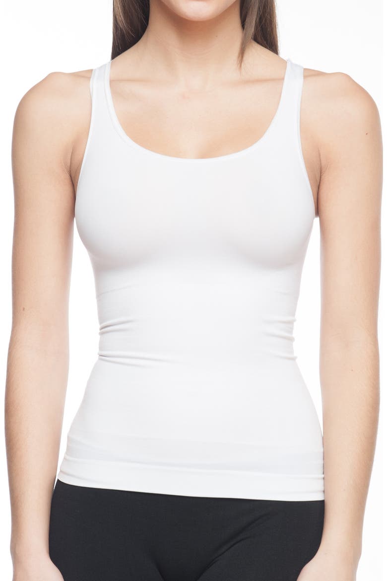 Seamless Shaping Tank, Main, color, WHITE