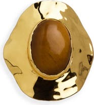 ARGENTO VIVO Cabochon Tiger's Eye Ring