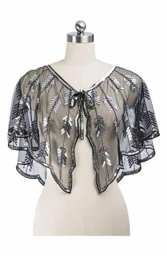 SAACHI Sequin Mesh Capelet