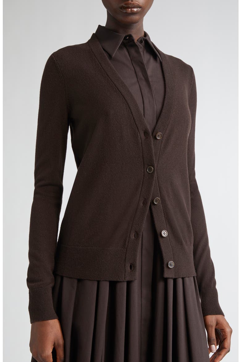 Cashmere Cardigan, Alternate, color, CHOCOLATE