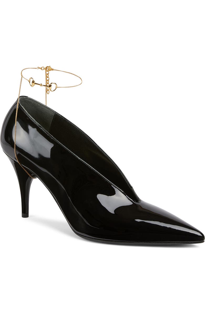 Gucci Musa Pointed Toe Pump, Main, color, Nero