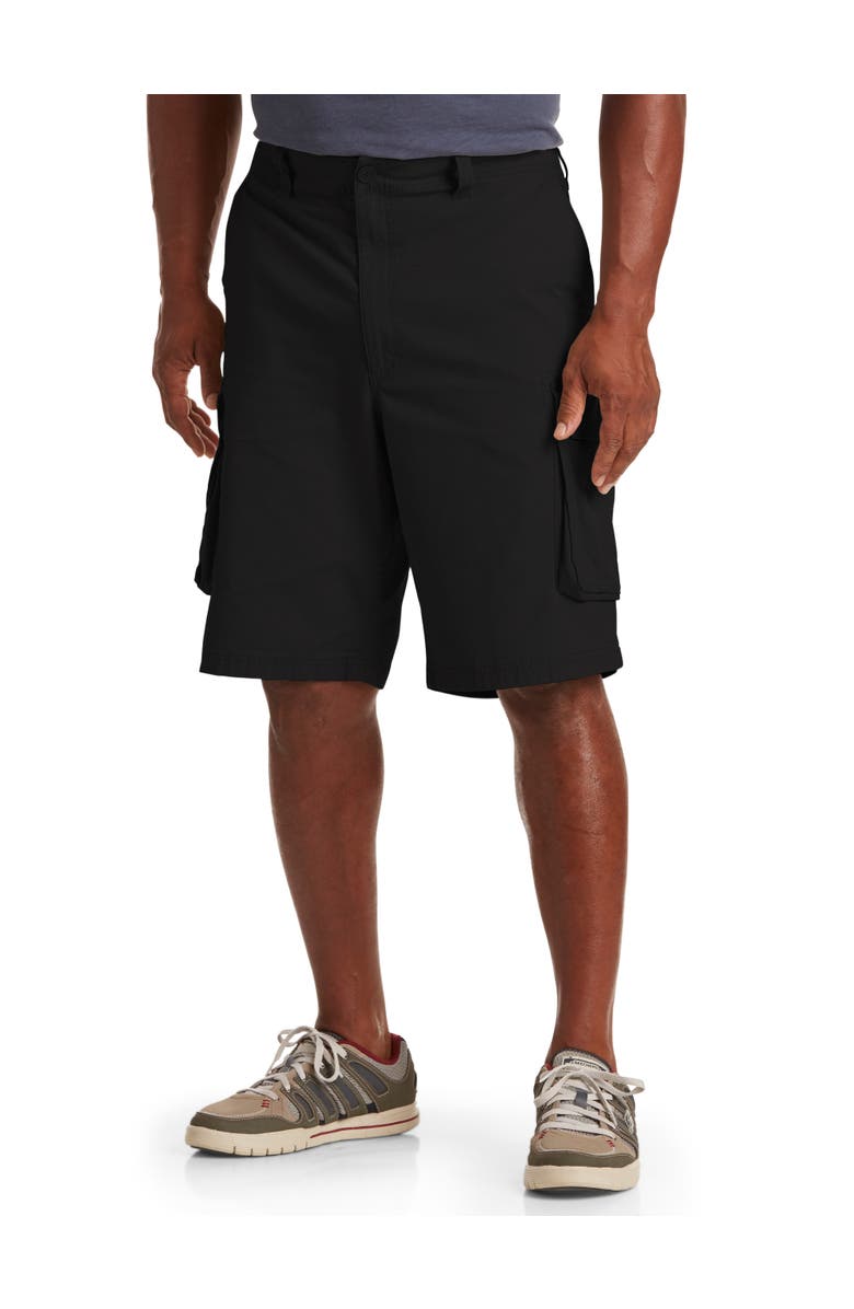 True Nation by DXL Stretch Ripstop Cargo Shorts, Main, color, Black