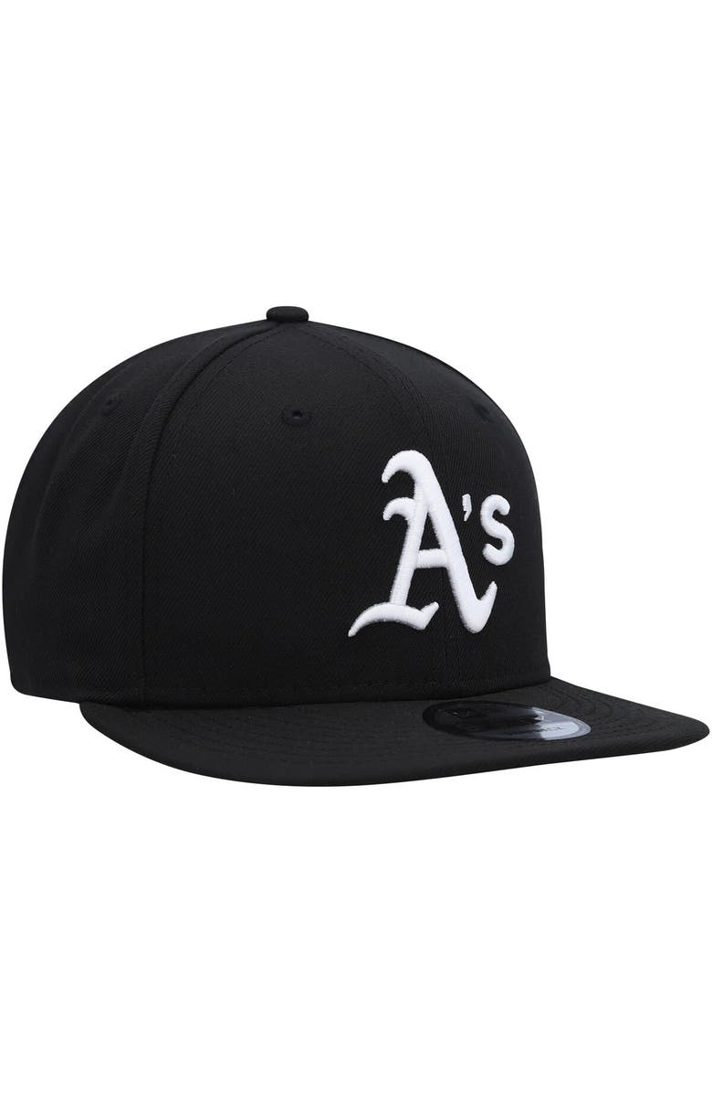 New Era Men's New Era Black Oakland Athletics Team 9FIFTY Snapback Hat, Alternate, color, 