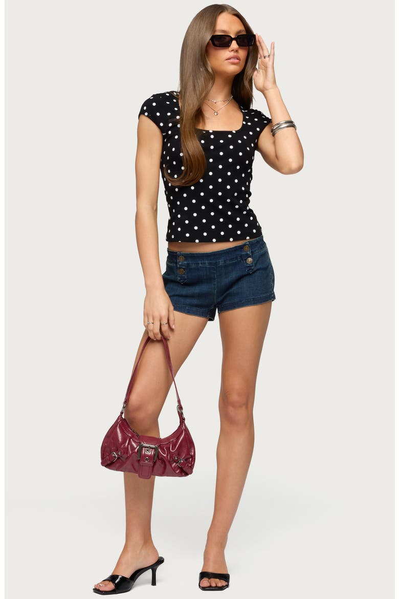 Mookie Dot Crop Top, Alternate, color, BLACK-AND-WHITE