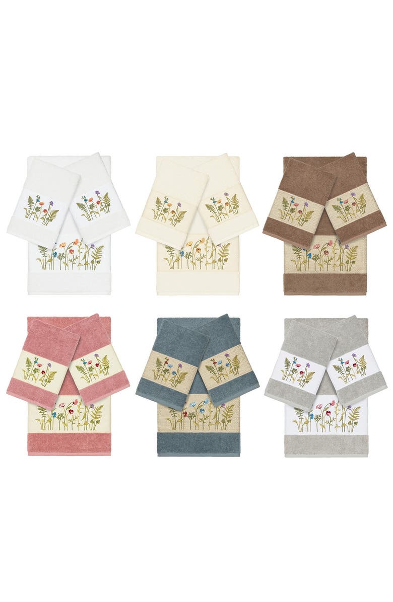 Linum Home Textiles Serenity 3-Piece Embellished Towel Set - Cream, Alternate, color, Cream