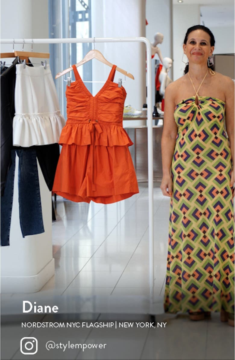 Marren Halter Neck Cotton Romper, sales video thumbnail