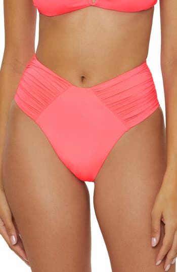 Becca Color Code High Cut Bikini Bottoms In Pink