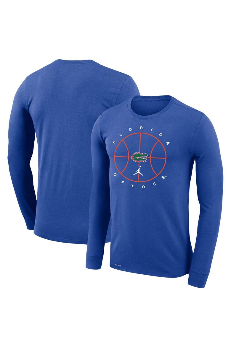 Men's Jordan Brand Royal Florida Gators Basketball Icon Legend Performance Long Sleeve T-Shirt, Main, color, Royal
