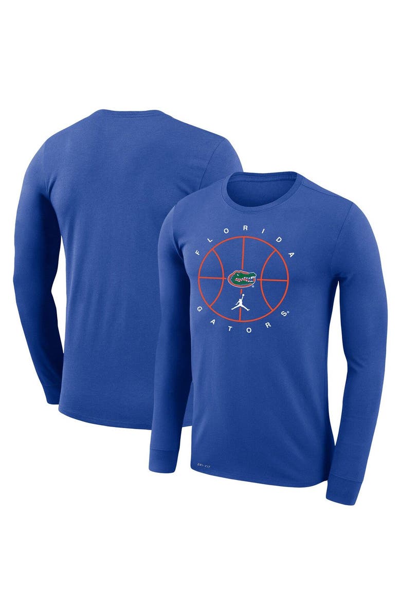 Jordan Brand Men's Jordan Brand Royal Florida Gators Basketball Icon Legend Performance Long Sleeve T-Shirt, Main, color, 