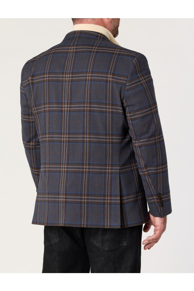 Big & Tall Bold Plaid Sport Coat, Alternate, color, GREY