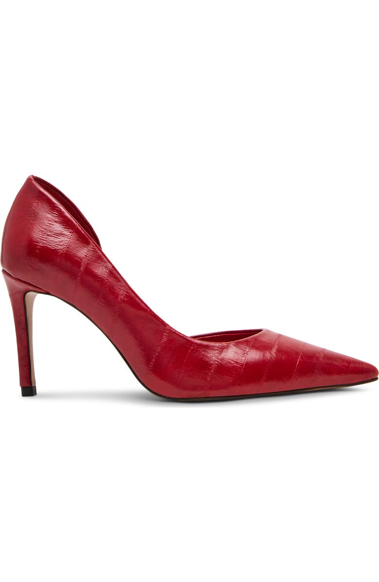 Steve Madden Nula Pointed Toe Half d'Orsay Pump, Alternate, color, Red Eel