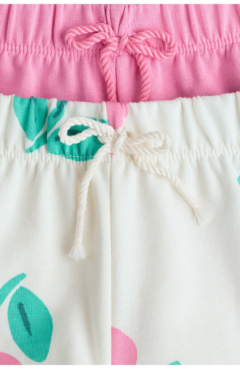 H&M 2-pack Cotton Sweatshirt Shorts, Alternate, color, White/Patterned