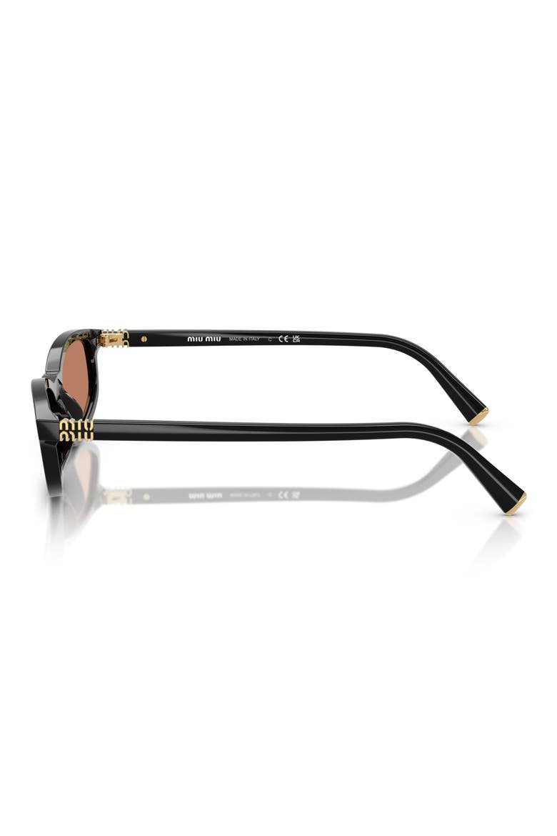 54mm Irregular Sunglasses, Alternate, color, BLACK / BROWN
