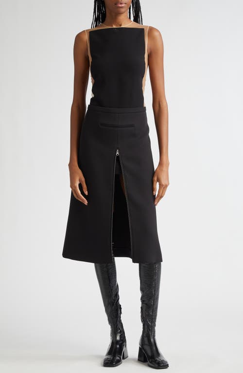 Courrèges Illusion Inset Satin Bodysuit In Multi