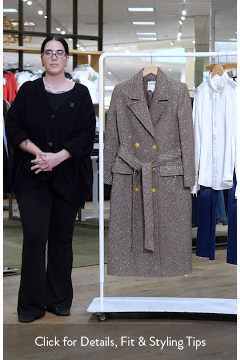 Kolina Double Breasted Wool Blend Coat video