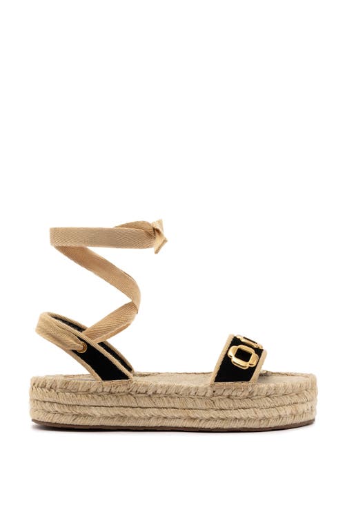 Larroude Larroudé Milan Espadrille Platform In Black