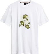 BOSS Thompson Floral Logo Cotton Graphic T-Shirt