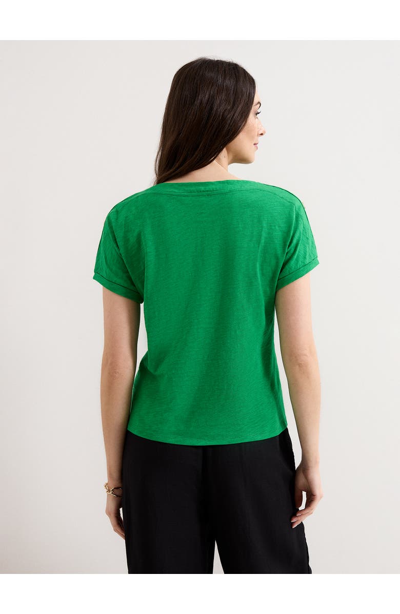Phase Eight Suzie Shoulder-Button Relaxed T-Shirt, Alternate, color, Green