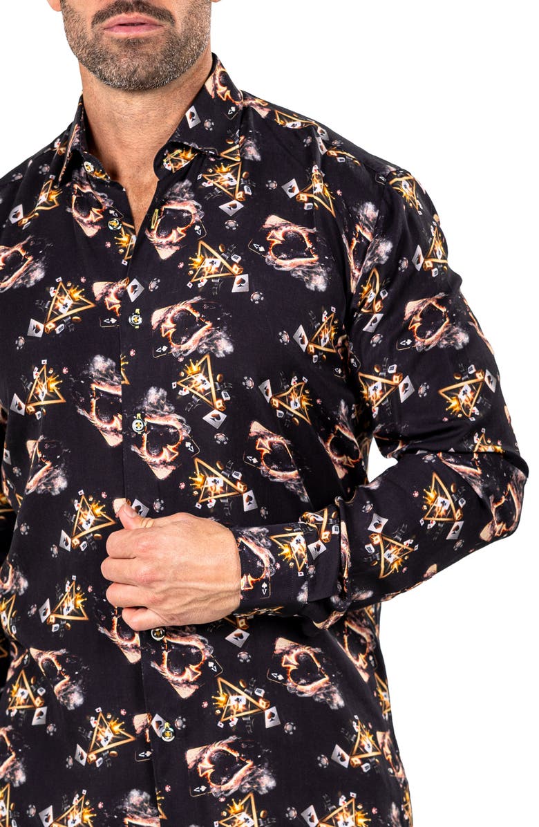Maceoo Fibonacci Marthyr 0258 Contemporary Fit Button-Up Shirt, Alternate, color, 