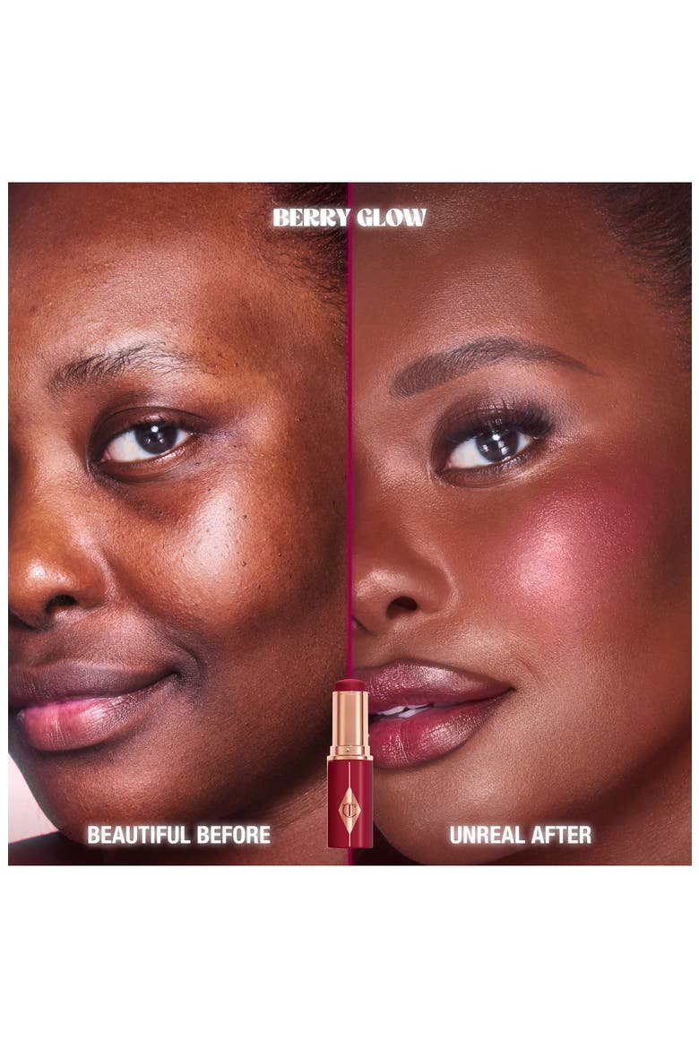 Unreal Lip + Cheek Glow Blush Stick with Hyaluronic Acid, Alternate, color, BERRY GLOW