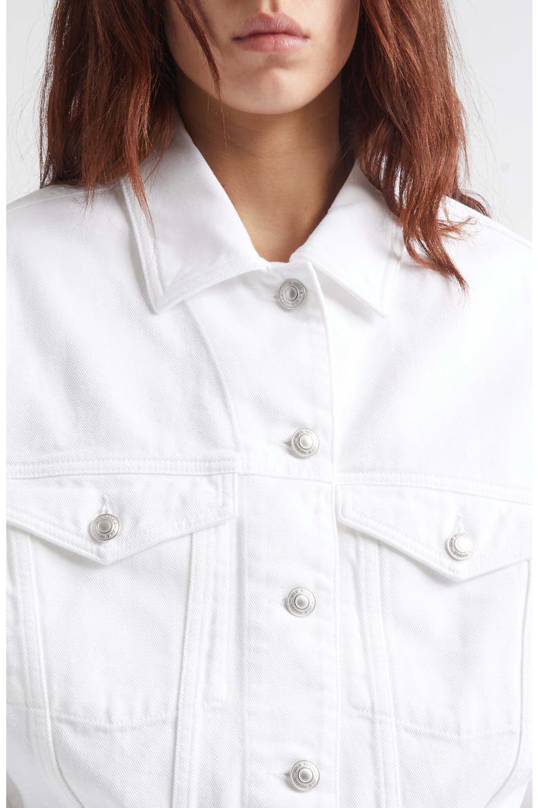 Venim Belted Denim Button-Up Shirt, Alternate, color, WHITE