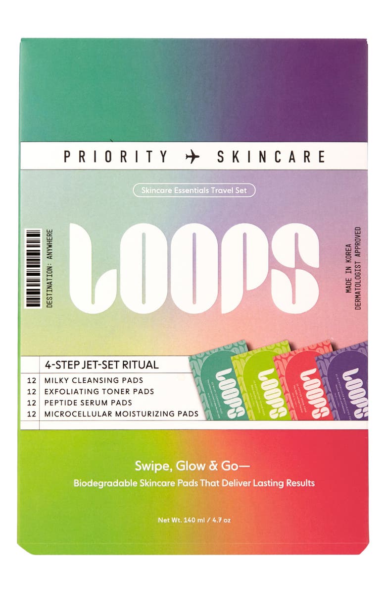 LOOPS Skincare Essentials Travel Set, Main, color, 