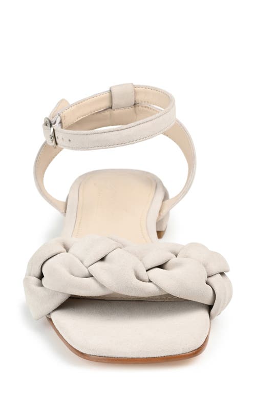 Journee Signature Sellma Braided Ankle Strap Sandal In Bone