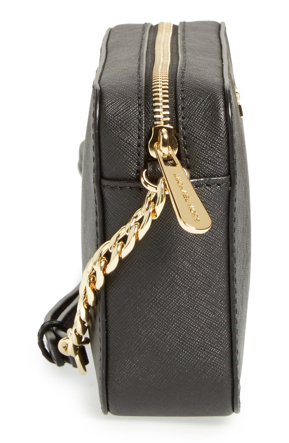 MICHAEL Michael Kors 'Medium Jet Set' Saffiano Leather Crossbody Bag, Alternate, color, 