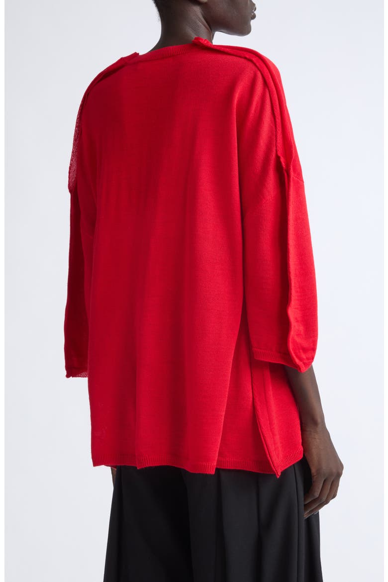 12 Gauge Acrylic and Wool Sweater, Alternate, color, RED