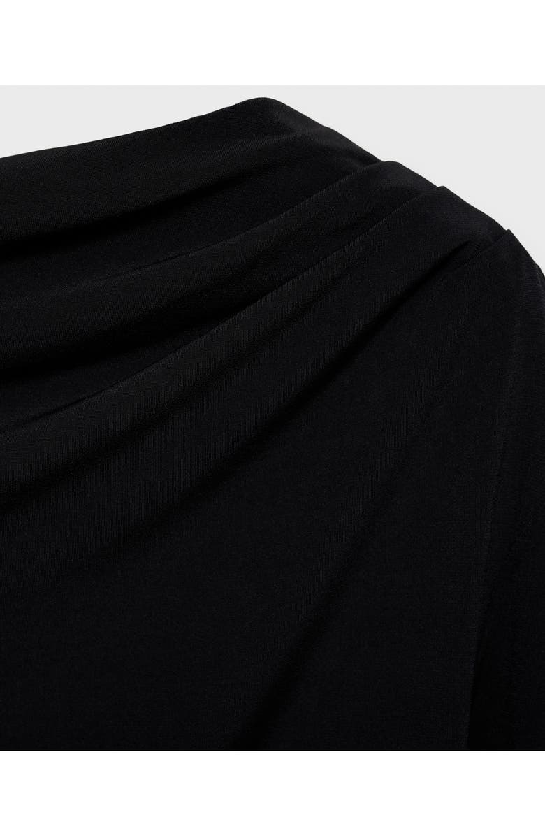 MANGO Asymmetric Gathered Long Sleeve Top, Alternate, color,