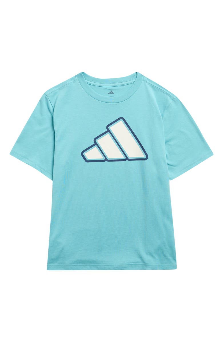 adidas Kids' Logo Graphic T-Shirt, Main, color, Mint Tone