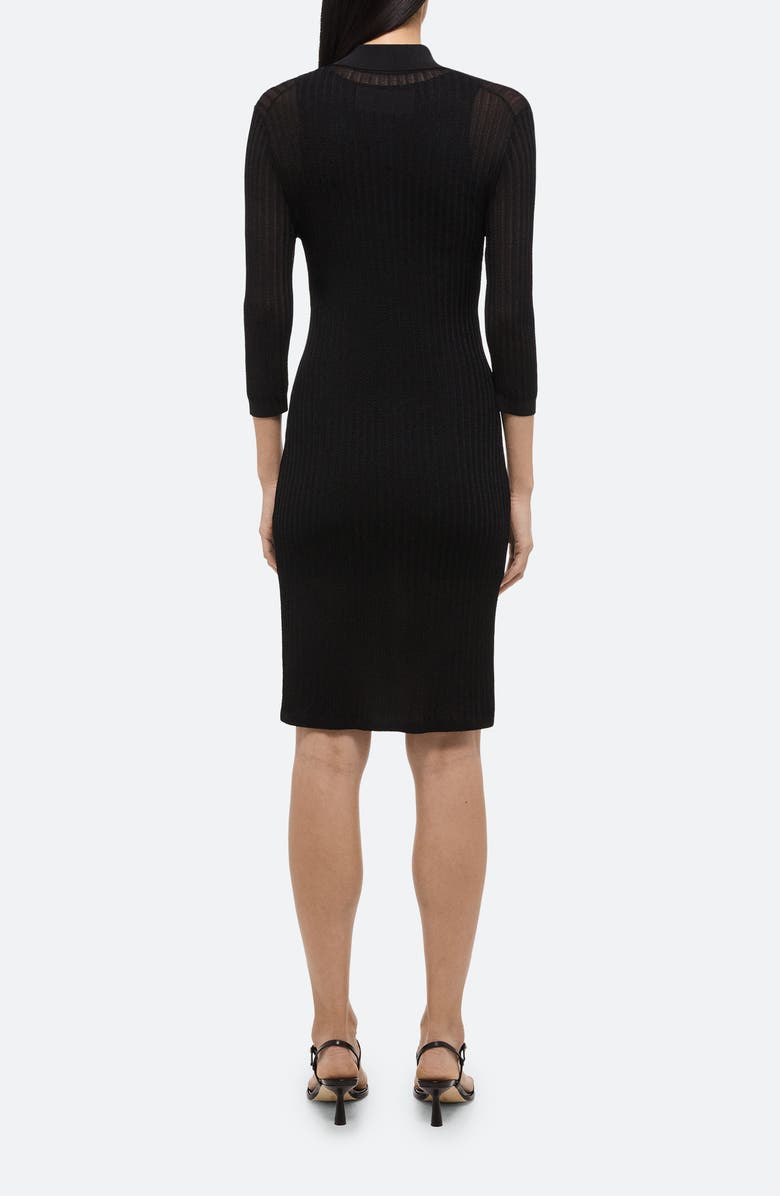 Helmut Lang Longline Pointelle Dress, Alternate, color,