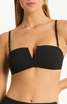 Sea Level Palisades Vee Bandeau Bikini Top