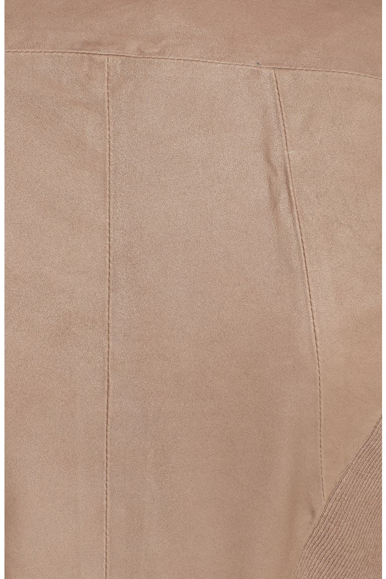 'Andreas' Draped Collar Leather Jacket, Alternate, color, SAND
