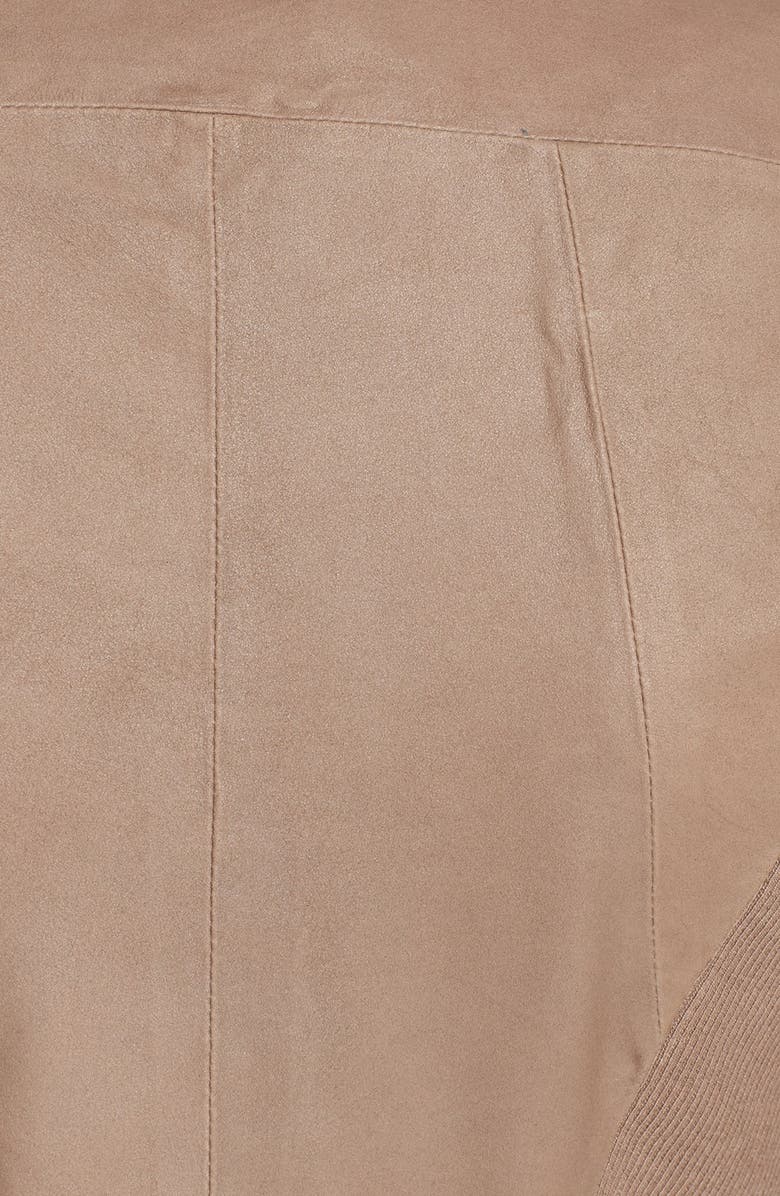 Elie Tahari 'Andreas' Draped Collar Leather Jacket, Alternate, color, 