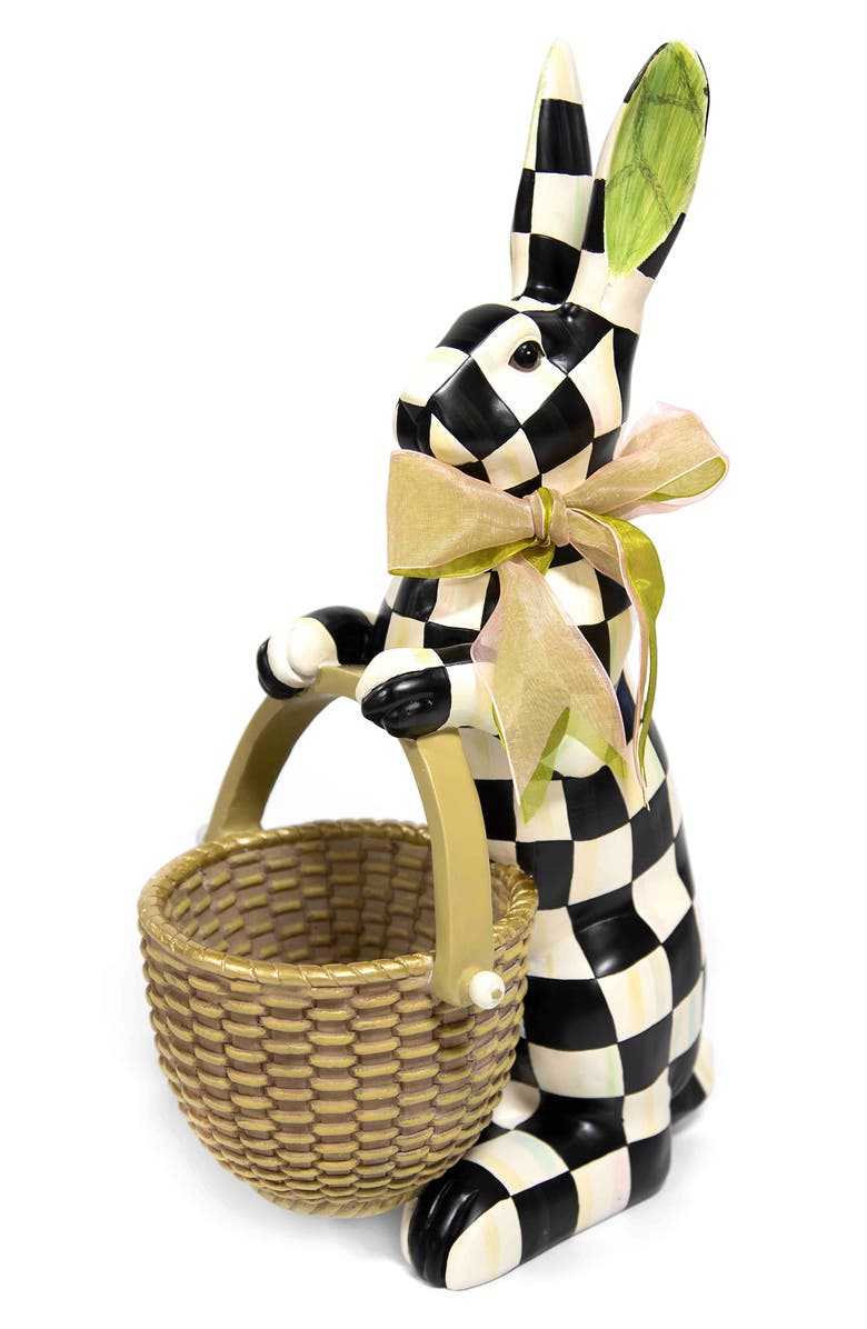 MACKENZIE CHILDS Courtly Check Rabbit, Main, color, Black