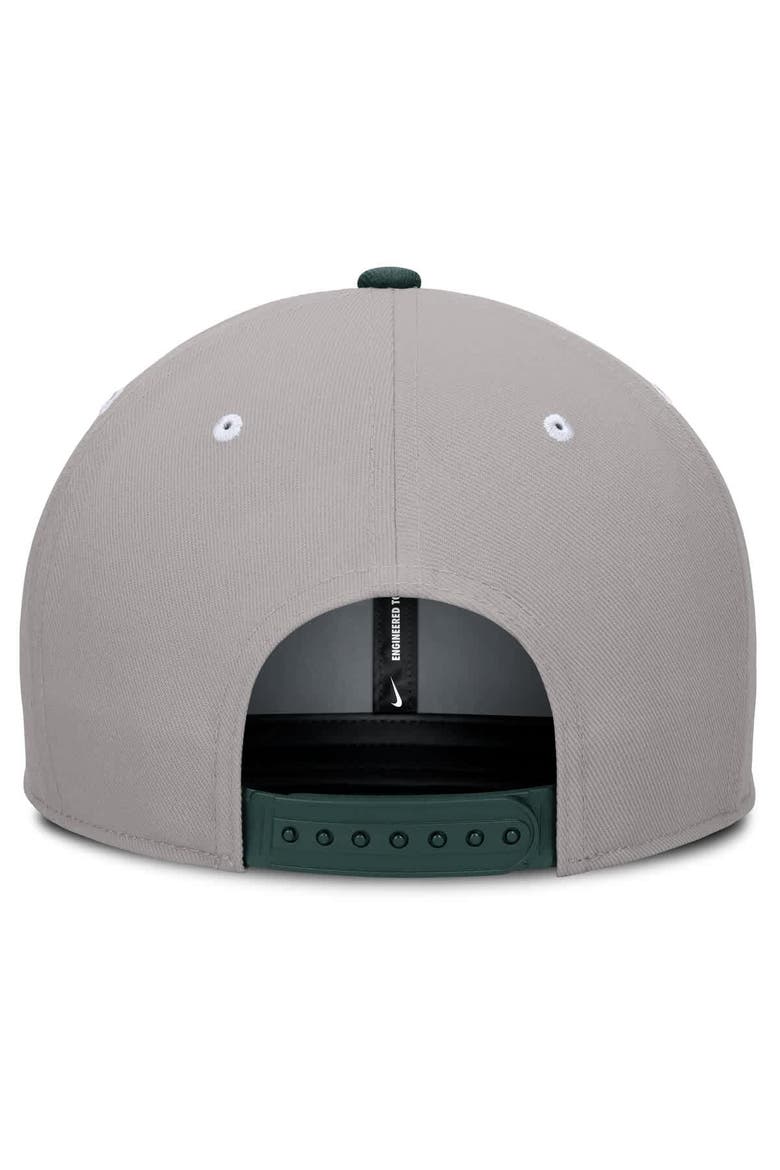 Men's Nike Green/Gray Michigan State Spartans Prep Pro Performance Snapback Hat, Alternate, color, Green