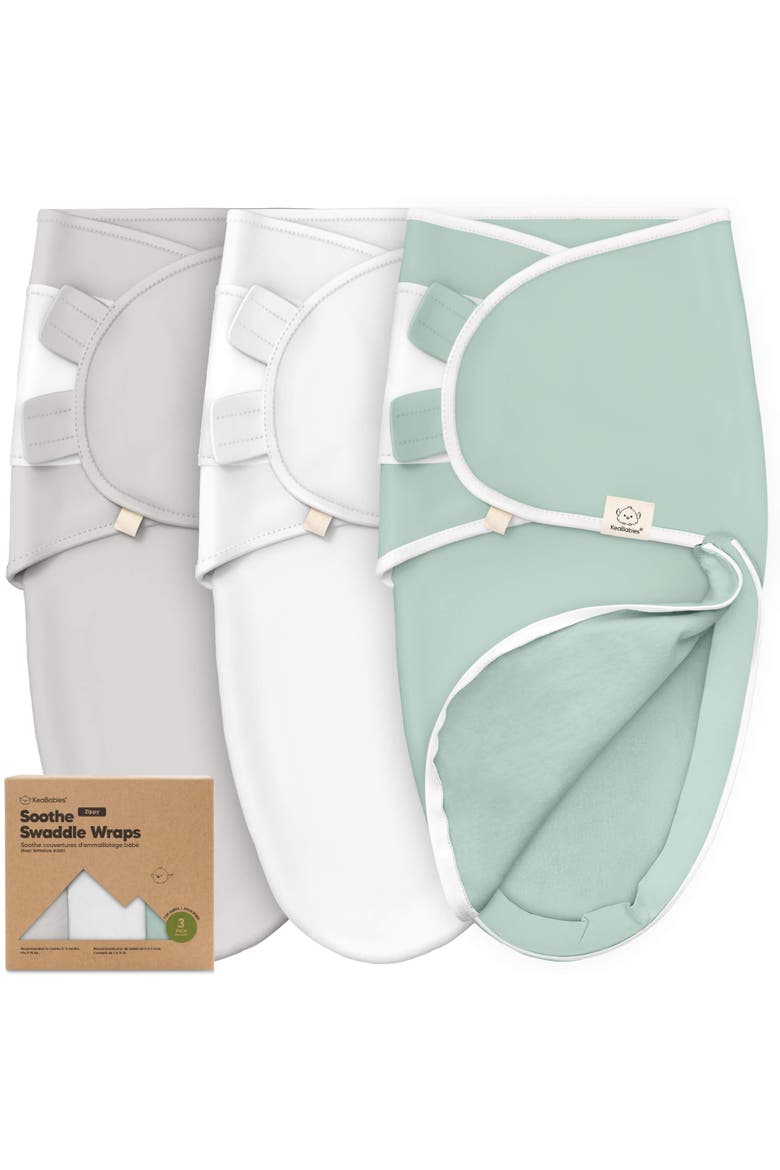 3-Pack Soothe Zippy Swaddle Wrap, Main, color, Sage