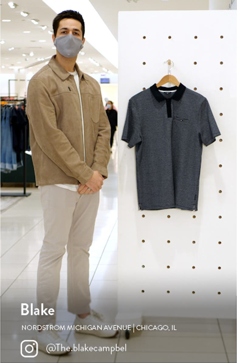 Men's Lastovo Dobby Stitch Short Sleeve Polo, sales video thumbnail