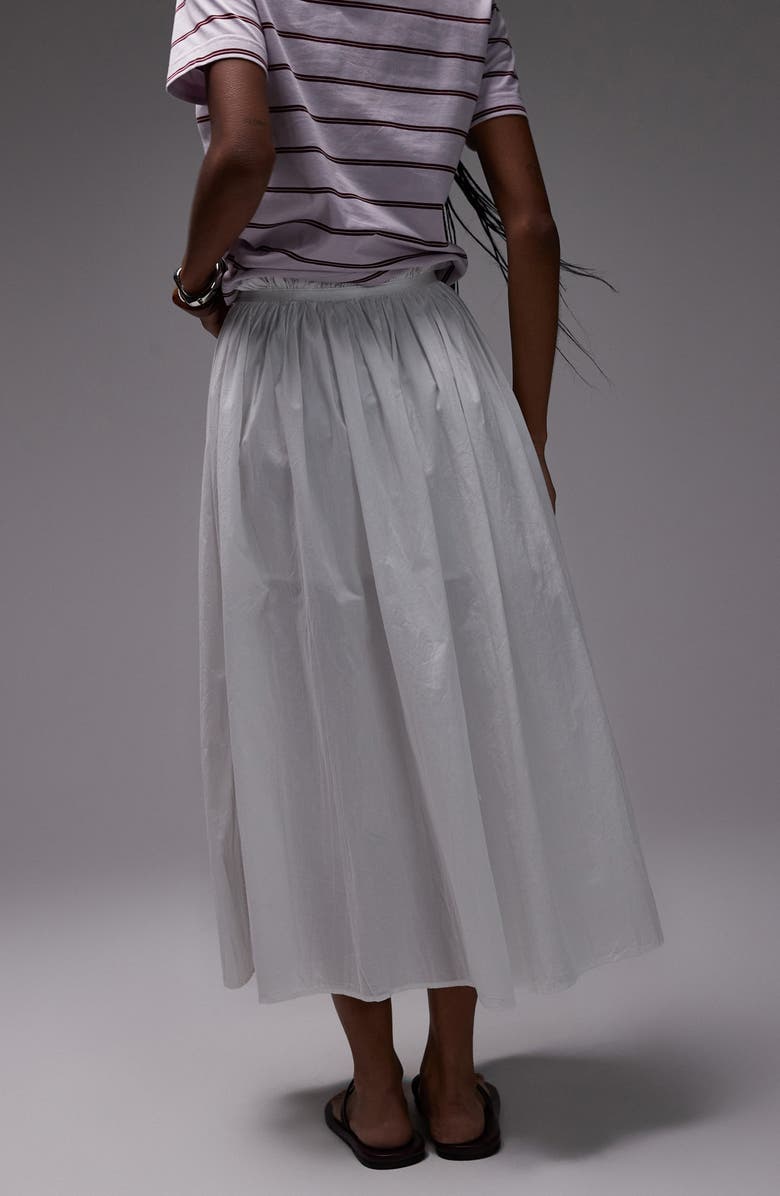 Laundered Crinkle Cotton Maxi Skirt