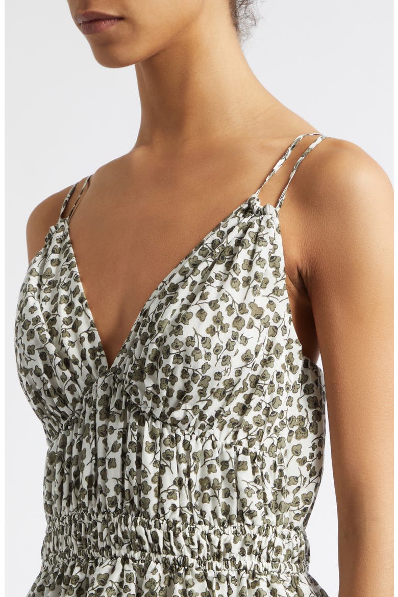 Theodore Clover Print Minidress, Alternate, color, MARSHMALLOW/ MERMAID