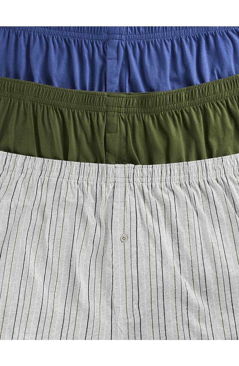 Harbor Bay by DXL Big & Tall 3-pk Striped Knit Boxers, Alternate, color, 