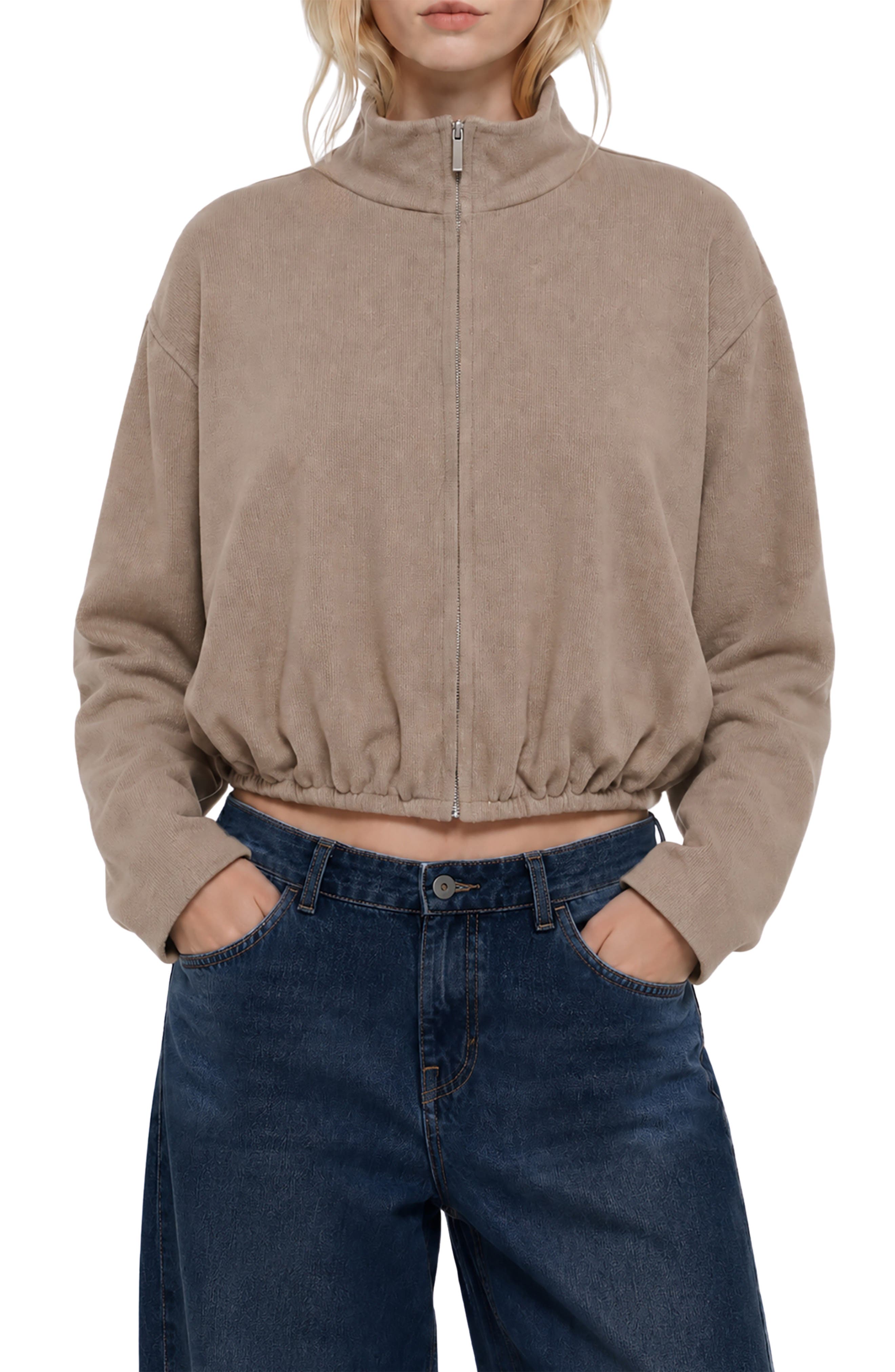 Tori Zip Front Cropped Cardigan