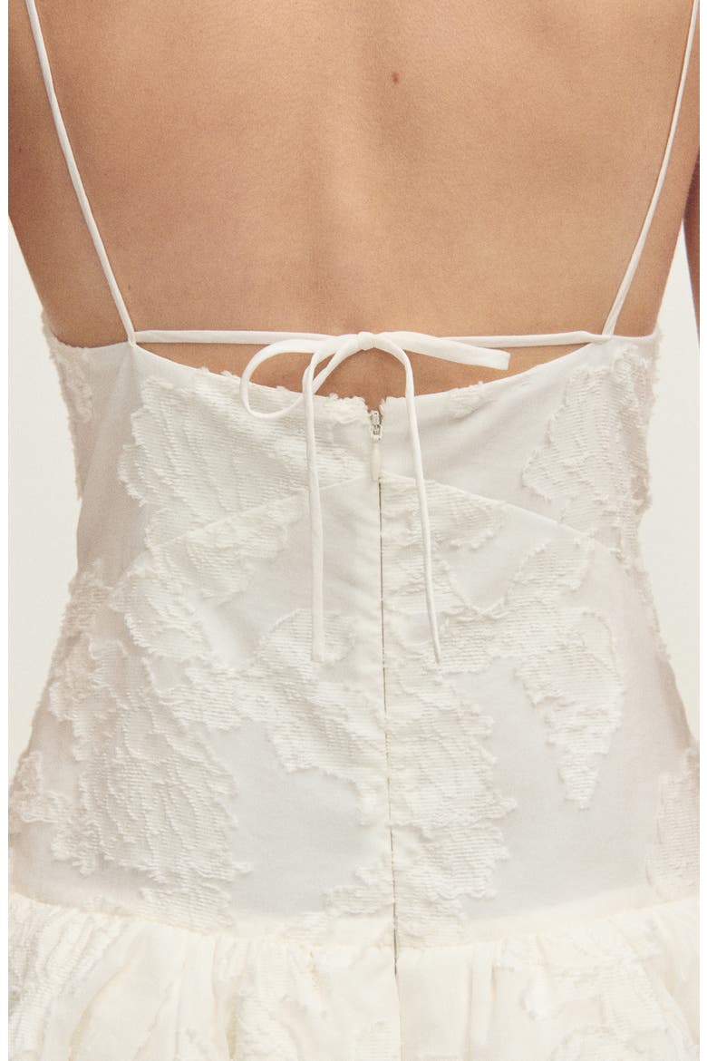 Embroidered Bubble Minidress, Alternate, color, WHITE
