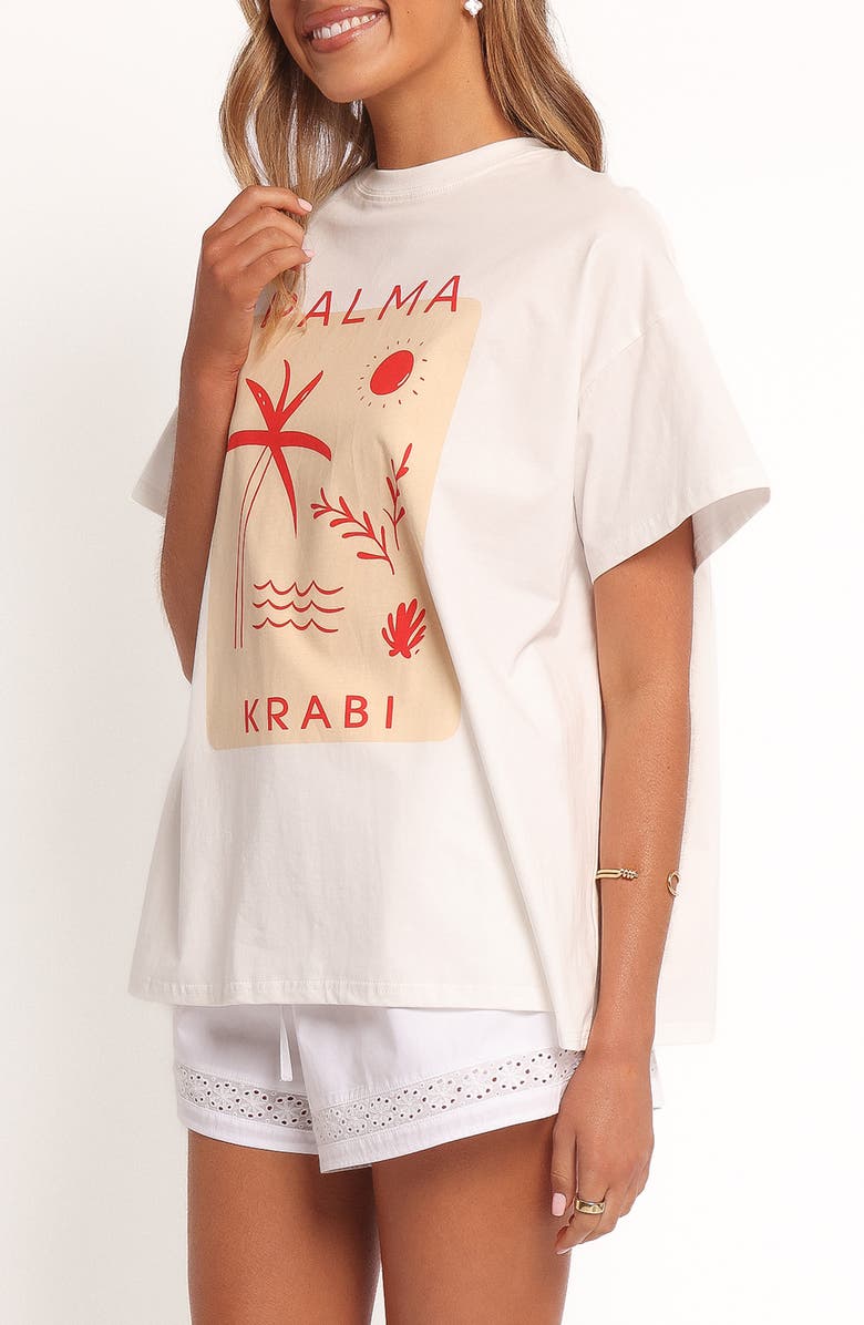 Petal & Pup Krabi Beach Cotton Graphic T-Shirt, Alternate, color,